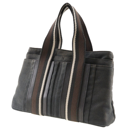 Hermes Tote Bag Canvas Black Toroca Horizontal Pm Unisex(Unisex)