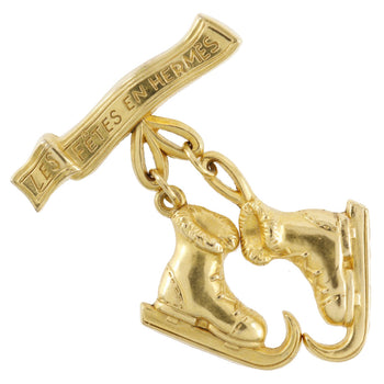 Hermes Brooch Plated Gold Gold Vintage Les Fetes En Hermes Skate Shoes Women