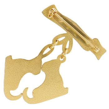 Hermes Brooch Plated Gold Gold Vintage Les Fetes En Hermes Skate Shoes Women