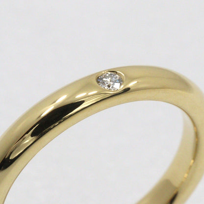Tiffany&Co. Ring K18 Yellow Gold, Diamond Gold Elsa Peretti Stacking Band Wedding Women