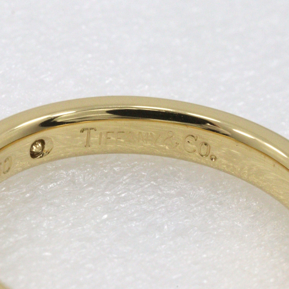 Tiffany&Co. Ring K18 Yellow Gold, Diamond Gold Elsa Peretti Stacking Band Wedding Women