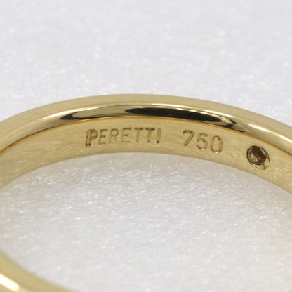 Tiffany&Co. Ring K18 Yellow Gold, Diamond Gold Elsa Peretti Stacking Band Wedding Women