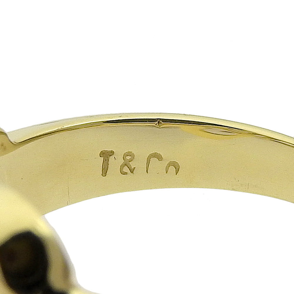 Tiffany&Co. Ring K18 Yellow Gold Gold Triple Heart Women