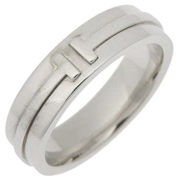 Tiffany&Co. Ring K18 White Gold Silver T-Toe T Narrow