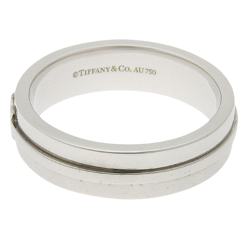 Tiffany&Co. Ring K18 White Gold Silver T-Toe T Narrow