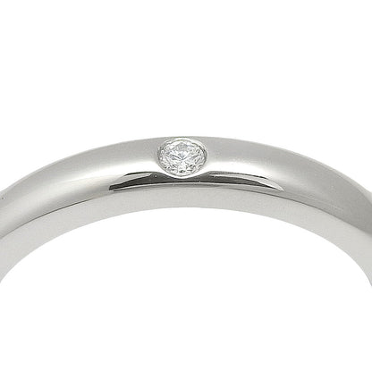 Tiffany&Co. Ring Pt950Platinum, Diamond Silver Elsa Peretti Stacking Band Ring Women