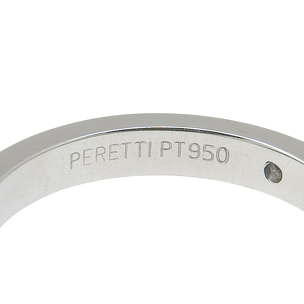 Tiffany&Co. Ring Pt950Platinum, Diamond Silver Elsa Peretti Stacking Band Ring Women