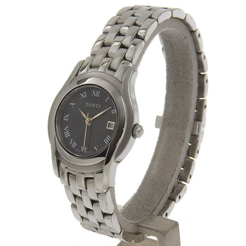 Gucci Watches Quartz 5500L Stainless Steel Silver Black Dial Women