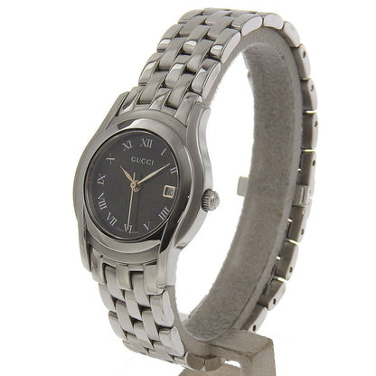 Gucci Watches Quartz 5500L Stainless Steel Silver Black Dial Women