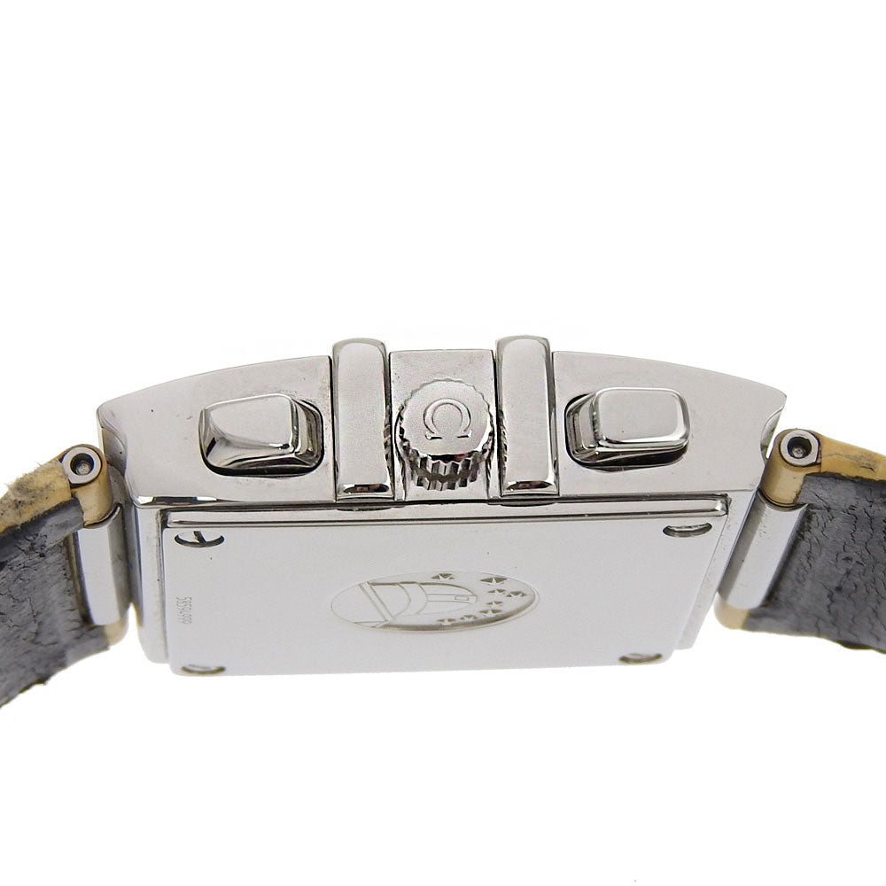 Omega Watches Quartz 1841.72.21 Stainless Steel , Embossed Leather White Quadra Constellation White