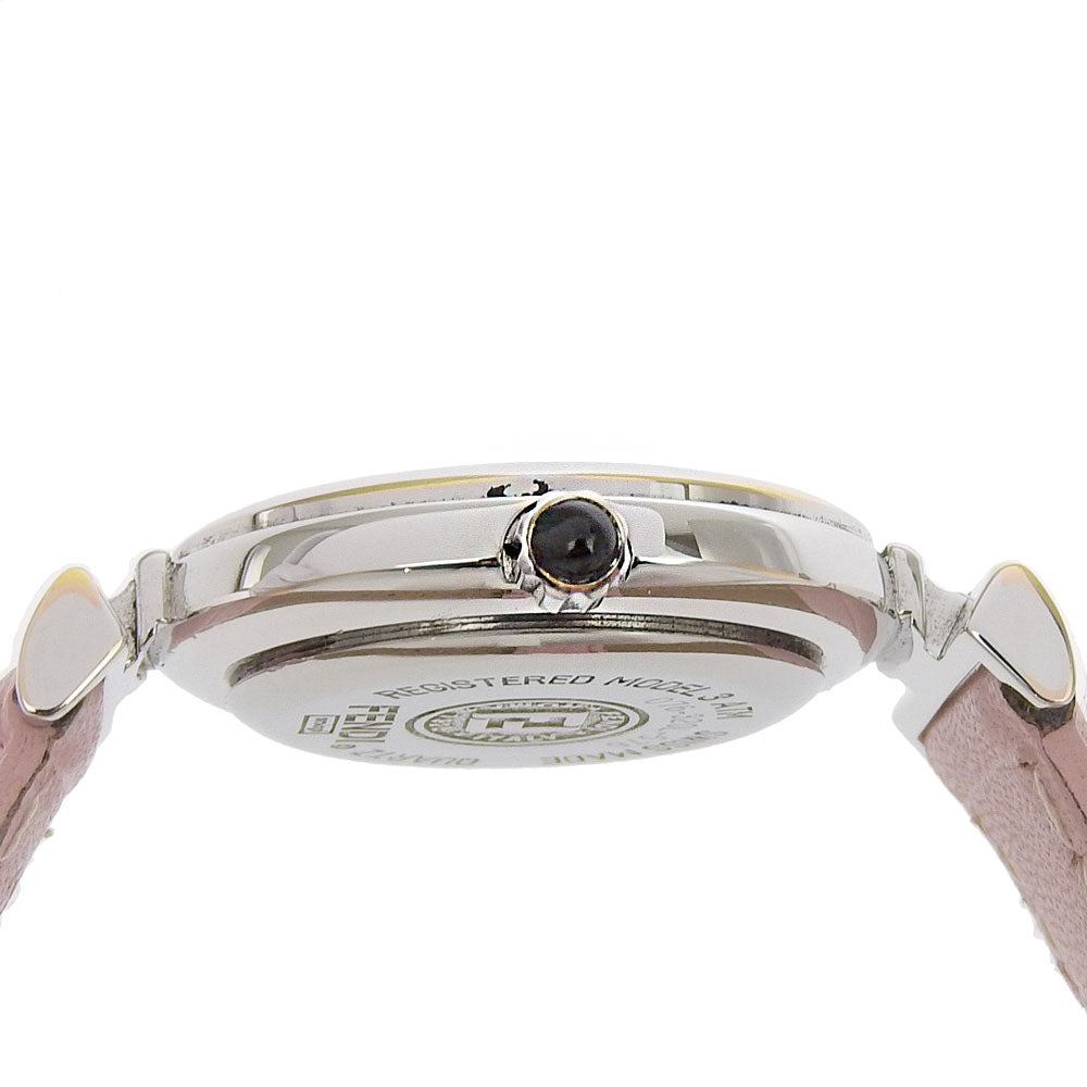 Fendi Watches Quartz 320L Stainless Steel , Embossed Leather White White Shell Dial Women