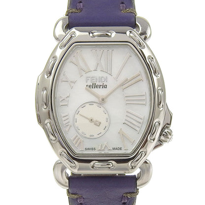 Fendi Watches Quartz 8400M Stainless Steel , Embossed Leather White Celeria White Shell Dial Boys