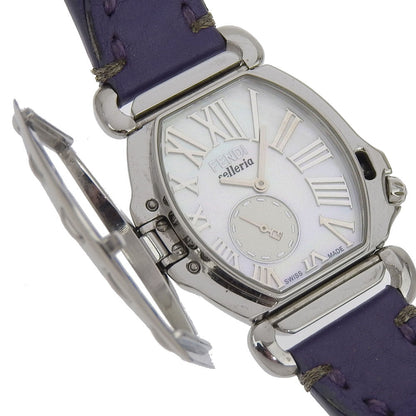 Fendi Watches Quartz 8400M Stainless Steel , Embossed Leather White Celeria White Shell Dial Boys