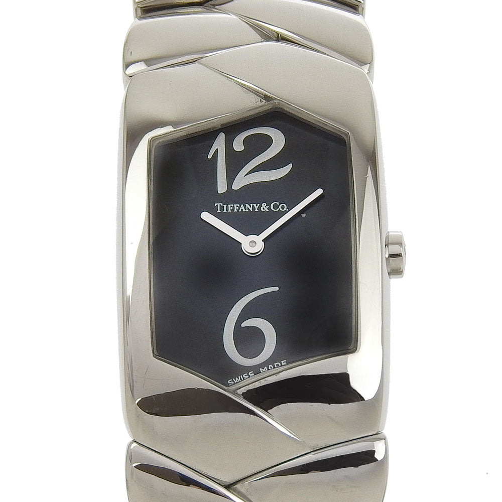 Tiffany&Co. Watches Quartz Z6301.10 Stainless Steel Silver Tisolo Black Dial Women