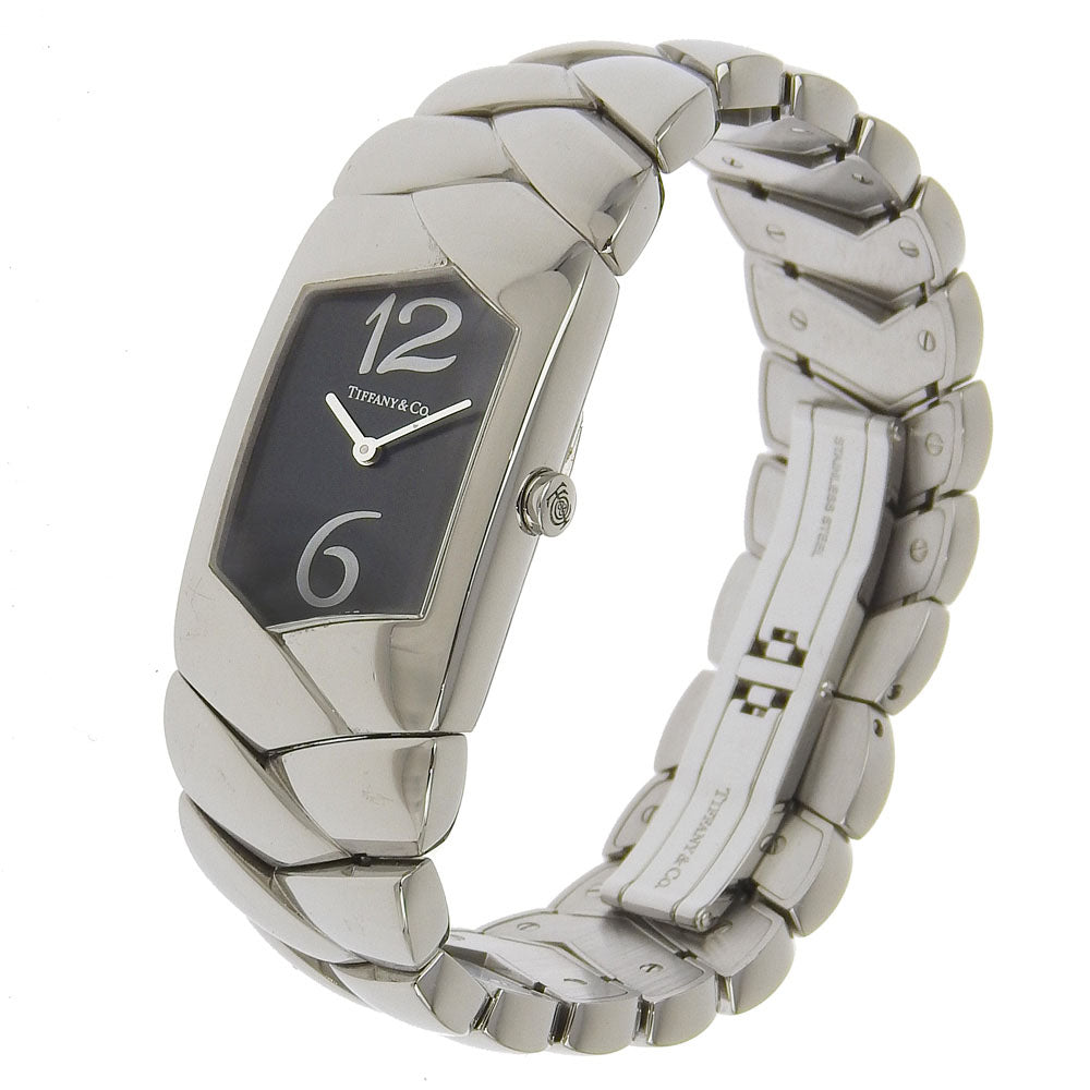 Tiffany&Co. Watches Quartz Z6301.10 Stainless Steel Silver Tisolo Black Dial Women