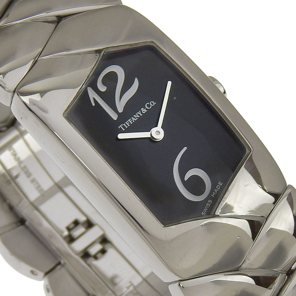 Tiffany&Co. Watches Quartz Z6301.10 Stainless Steel Silver Tisolo Black Dial Women