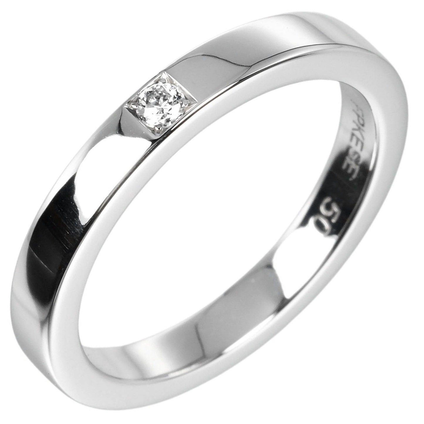 Bvlgari Ring Pt950Platinum, 1P Diamond Silver Marie Me 50