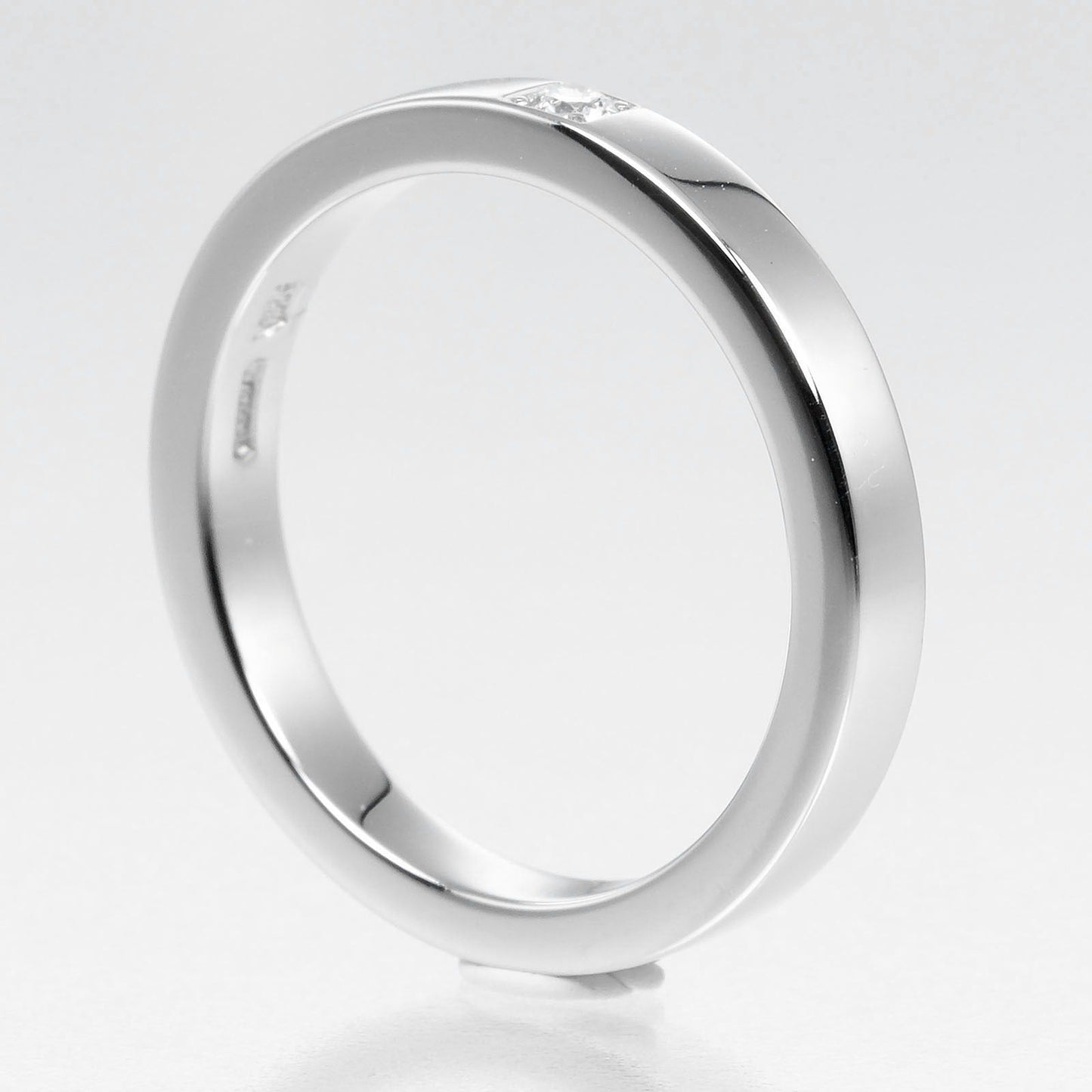 Bvlgari Ring Pt950Platinum, 1P Diamond Silver Marie Me 50
