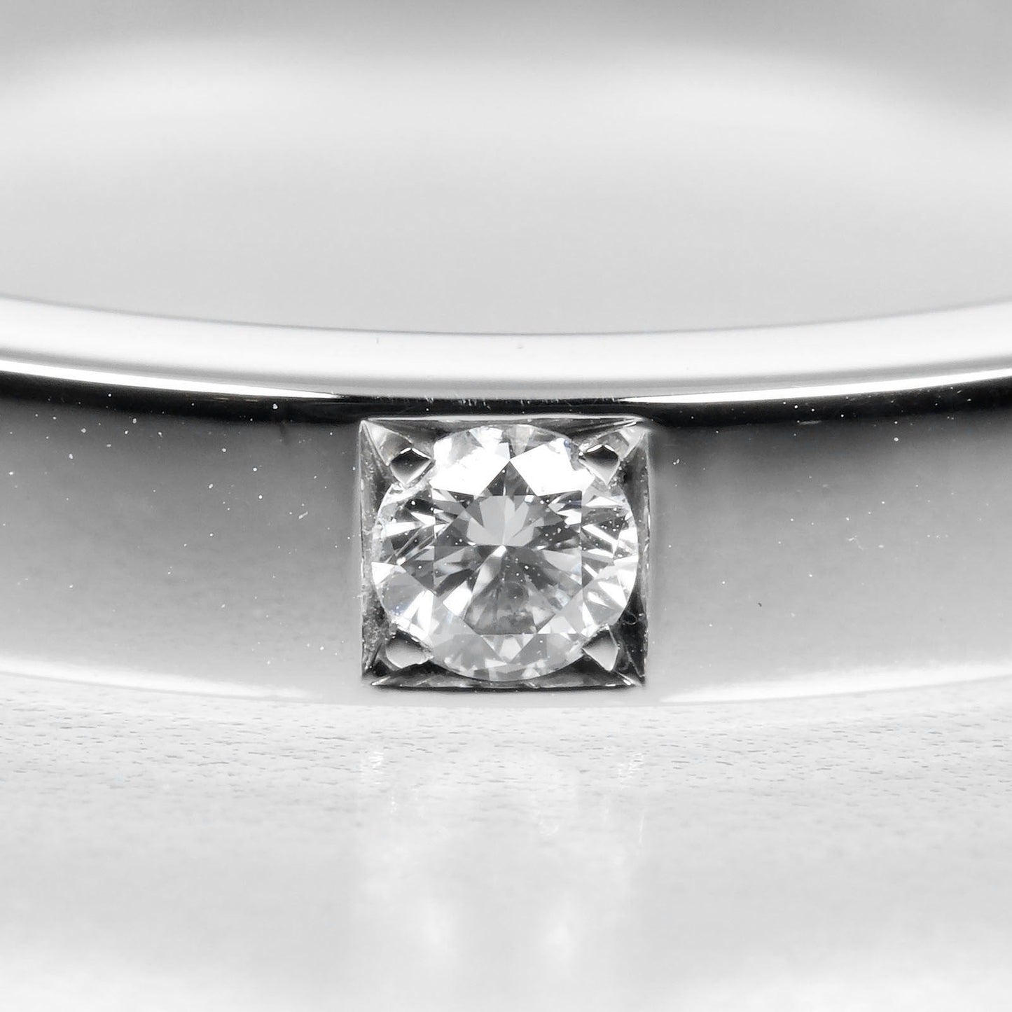 Bvlgari Ring Pt950Platinum, 1P Diamond Silver Marie Me 50
