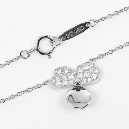 Tiffany&Co. Necklace Pt950Platinum, Diamond Silver Paper Flower Women