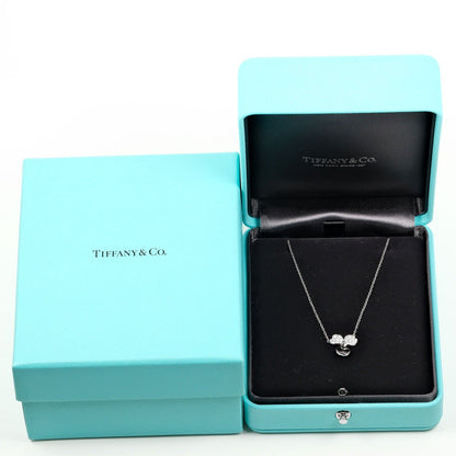 Tiffany&Co. Necklace Pt950Platinum, Diamond Silver Paper Flower Women