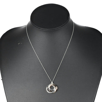 Tiffany&Co. Necklace Silver925, Rubedo Metal Silver 1837 Interlocking Circle