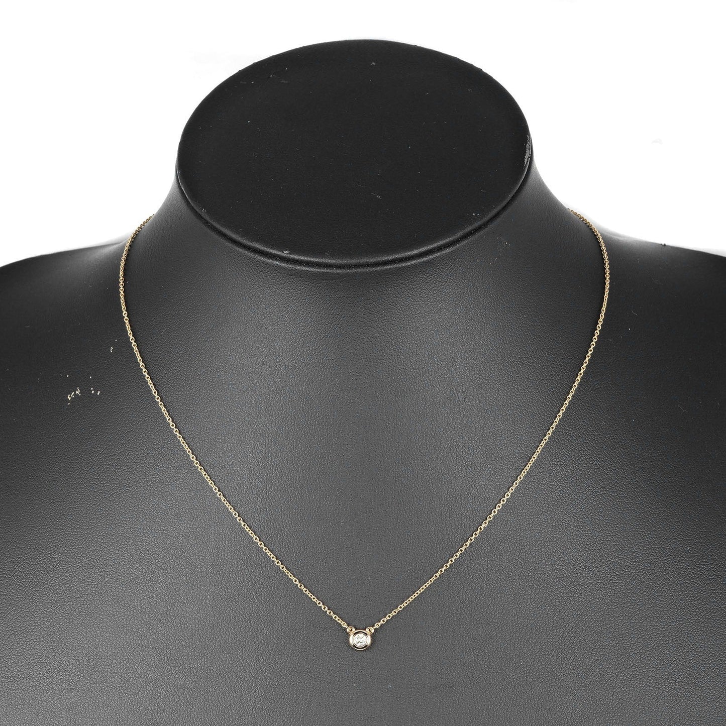 Tiffany&Co. Necklace K18 Pink Gold, Diamond Gold Top Width 0.2" By The Yard Women