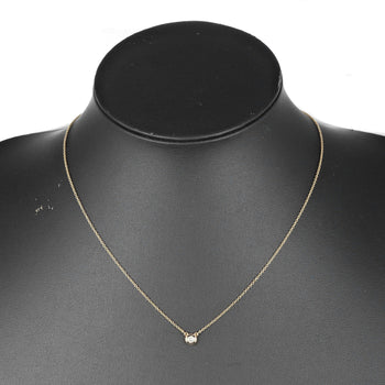 Tiffany&Co. Necklace K18 Pink Gold, Diamond Gold Top Width 0.2