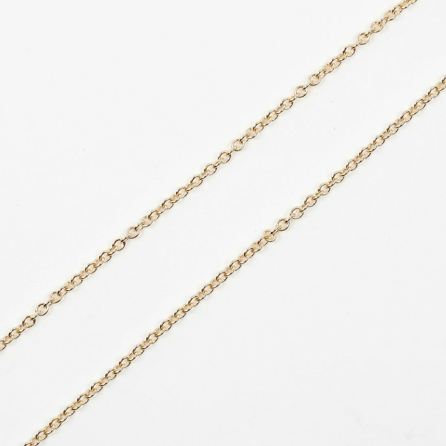 Tiffany&Co. Necklace K18 Pink Gold, Diamond Gold Top Width 0.2" By The Yard Women