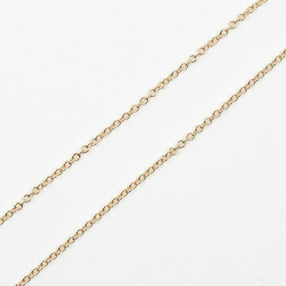 Tiffany&Co. Necklace K18 Pink Gold, Diamond Gold Top Width 0.2" By The Yard Women