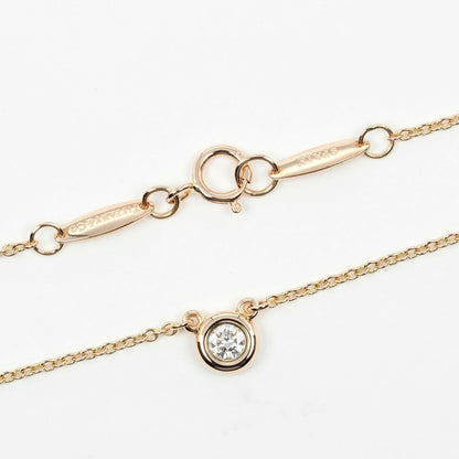Tiffany&Co. Necklace K18 Pink Gold, Diamond Gold Top Width 0.2" By The Yard Women