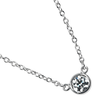 Tiffany&Co. Necklace Pt950Platinum Silver Top Width 0.2" By The Yard Women