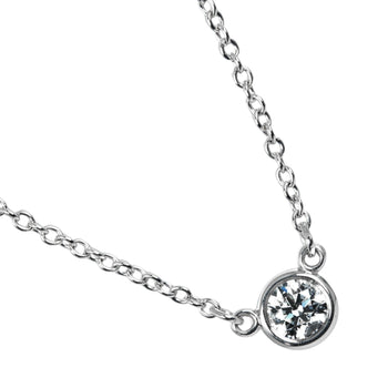 Tiffany&Co. Necklace Pt950Platinum Silver Top Width 0.2