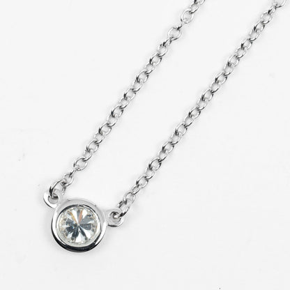 Tiffany&Co. Necklace Pt950Platinum Silver Top Width 0.2" By The Yard Women
