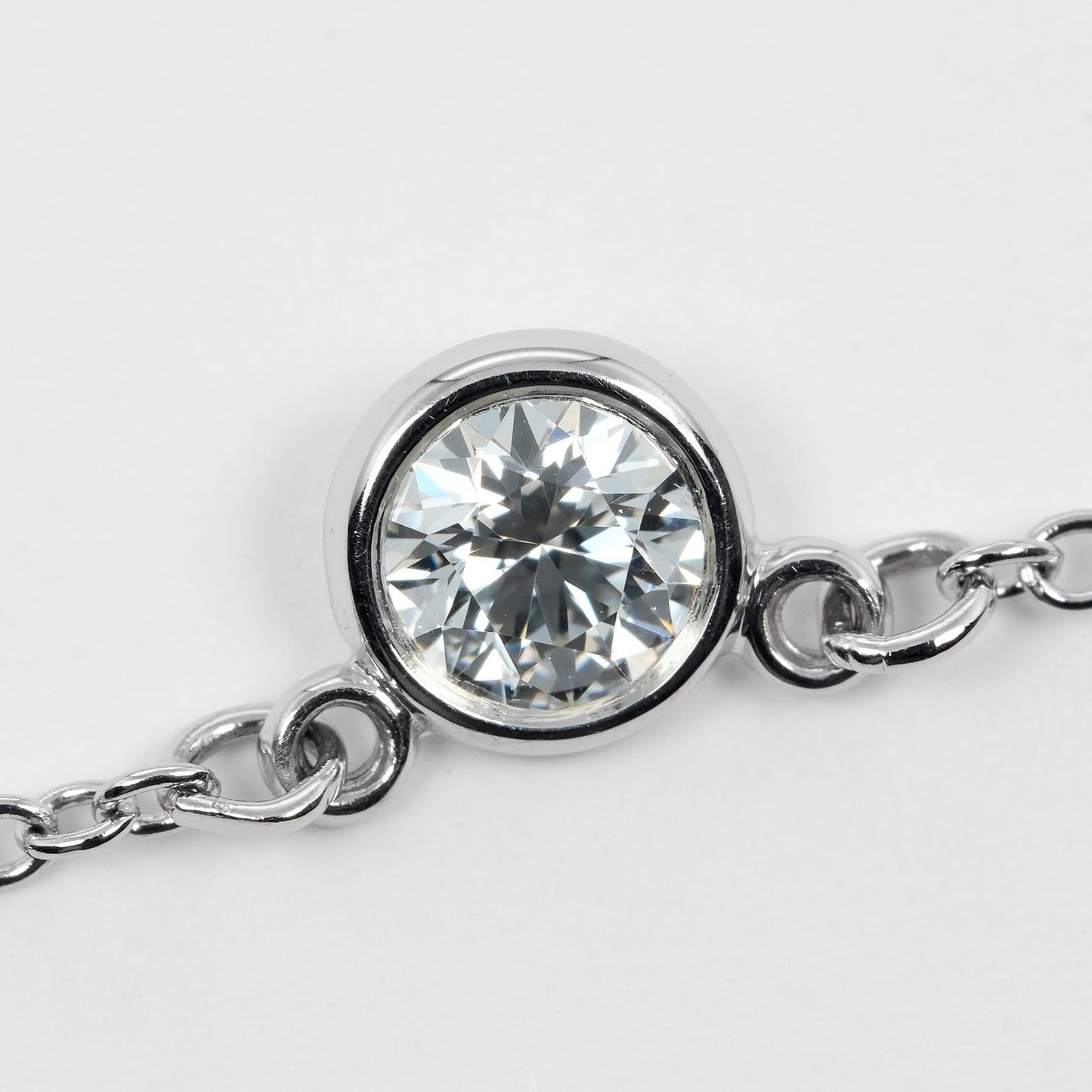 Tiffany&Co. Necklace Pt950Platinum Silver Top Width 0.2" By The Yard Women