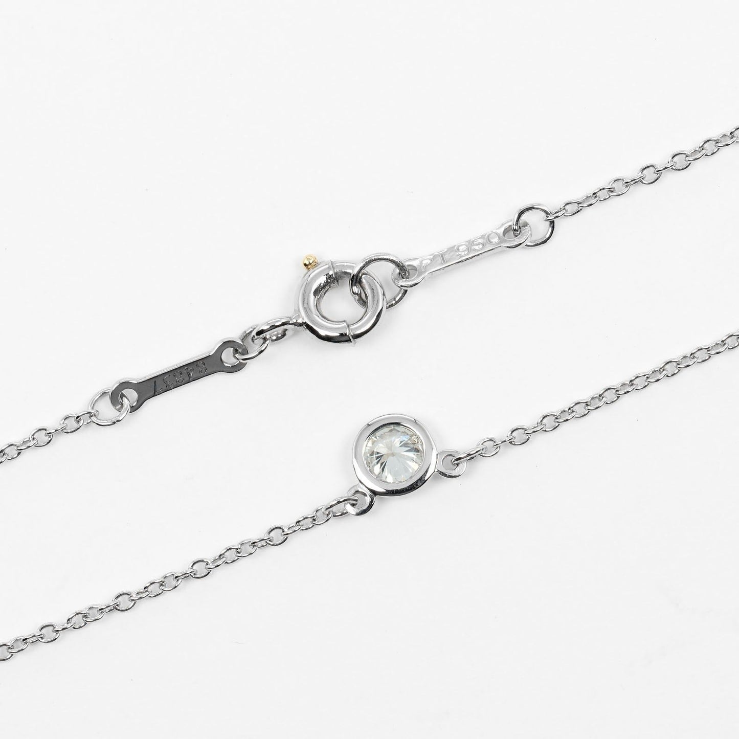 Tiffany&Co. Necklace Pt950Platinum Silver Top Width 0.2" By The Yard Women