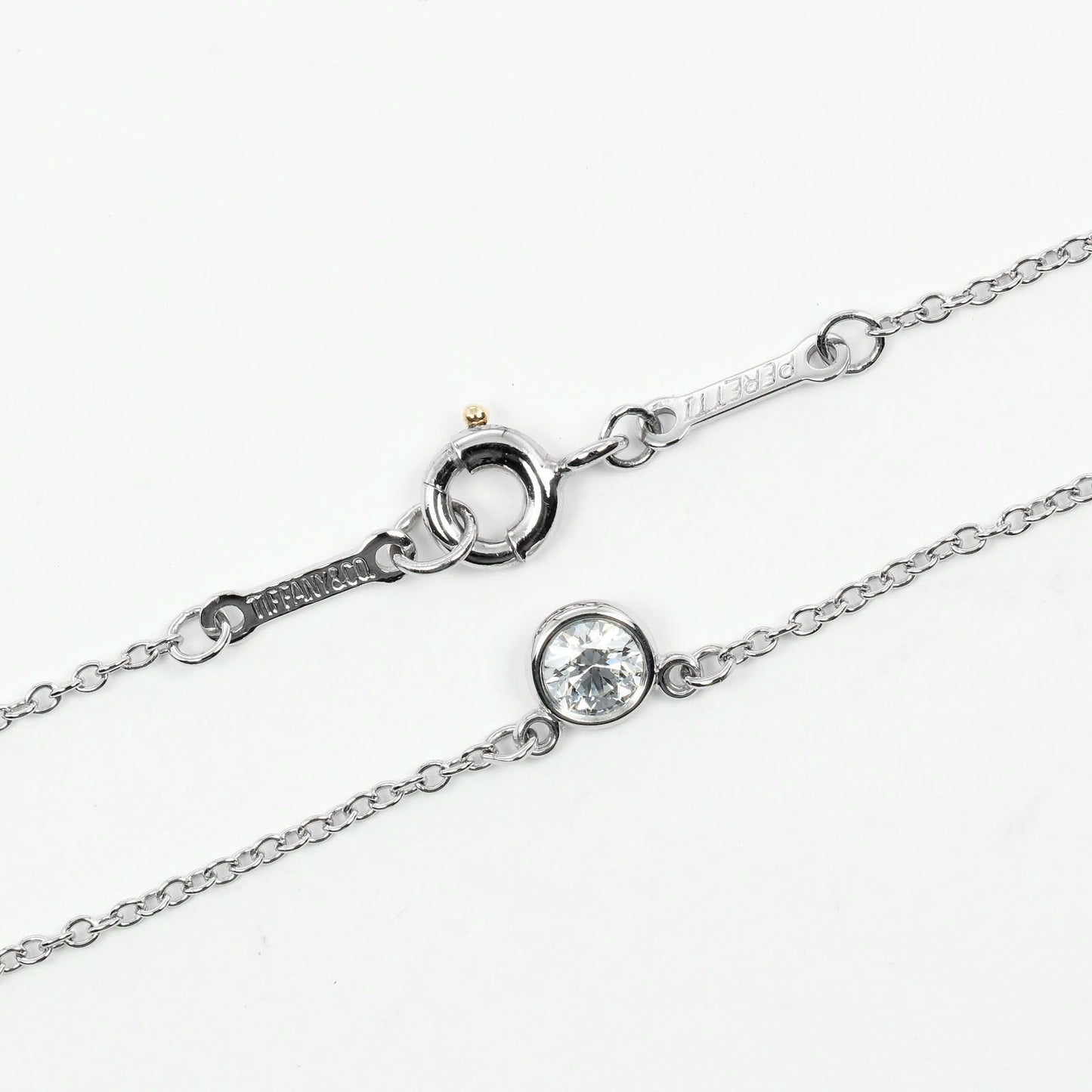 Tiffany&Co. Necklace Pt950Platinum Silver Top Width 0.2" By The Yard Women