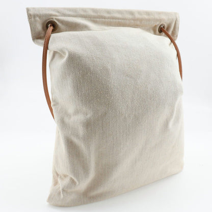 Hermes Shoulder Bag Canvas Beige Alain Gm Women