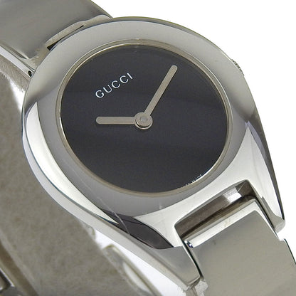 Gucci Watches Quartz 6700L Stainless Steel Silver Black Dial Women