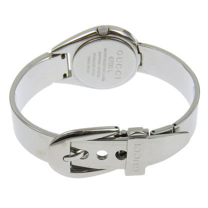 Gucci Watches Quartz 6700L Stainless Steel Silver Black Dial Women