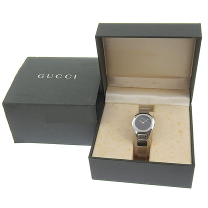 Gucci Watches Quartz 6700L Stainless Steel Silver Black Dial Women