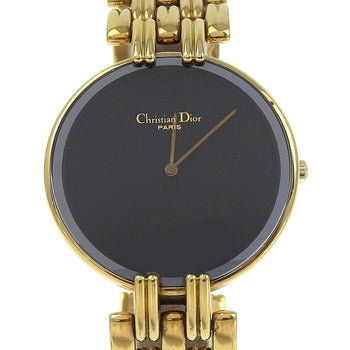 Christian Dior Watches Quartz 47 154-2 Plated Gold Gold Bakira Black Dial Mens