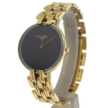 Christian Dior Watches Quartz 47 154-2 Plated Gold Gold Bakira Black Dial Mens