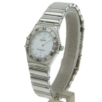 Omega Watches Quartz 1561.71 Stainless Steel Silver My Choice Constellation Mini White Shell Dial