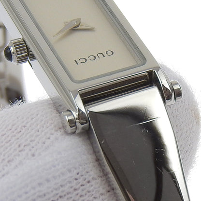 Gucci Watches Quartz 1500L Stainless Steel Silver Bangle Watch Silver Dial Women