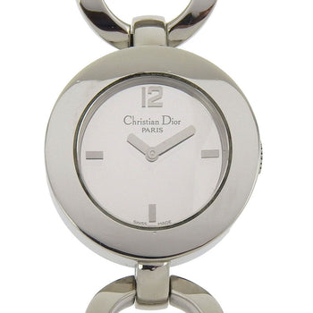 Dior Watches Quartz Cd022110 Stainless Steel Silver Maris Black Dial Women