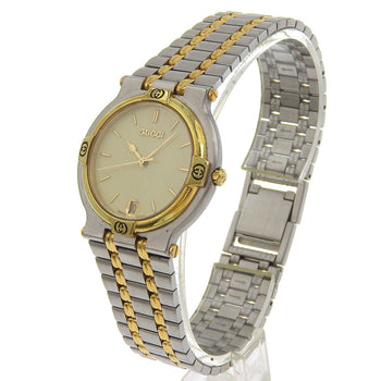 Gucci Watches Quartz 9000M Stainless Steel Silver Gold Dial Mens