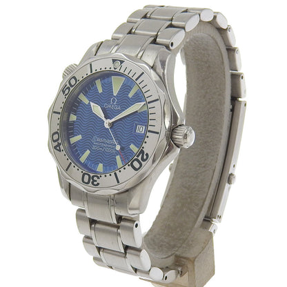 Omega Watches Quartz 2263.8 Stainless Steel Silver Professional 300 Seamaster Blue Dial Boys