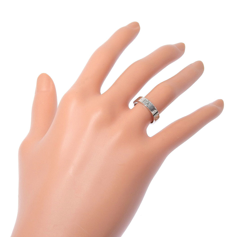 Gucci Ring K18 White Gold Silver Icon Women