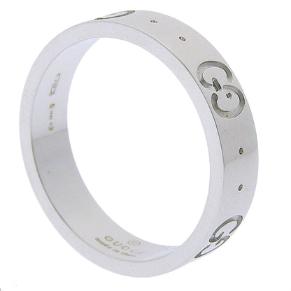Gucci Ring K18 White Gold Silver Icon Women